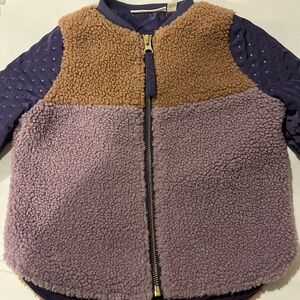 Soft Gallery Cozy Sherpa Jacket with Brown and Purple